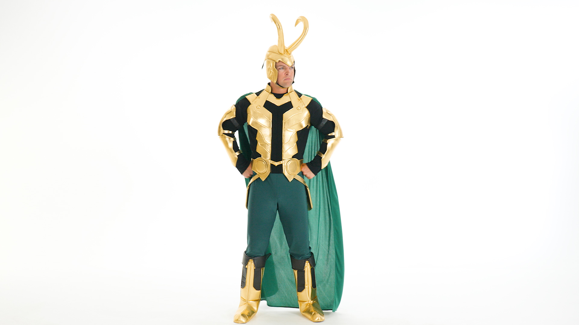 I am Loki, of Asgard, and I am burdened with glorious purpose. Channel your favorite Marvel villain Loki of Asgard with the Men's Marvel Loki Premium Costume!