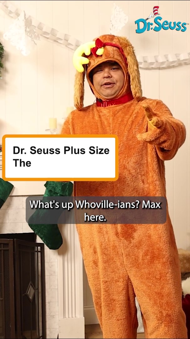 Get holiday ready when you get our exclusive Dr. Seuss Adult Plus Size The Grinch Max Costume! Steal the show alongside your favorite green grump and get this costume today!