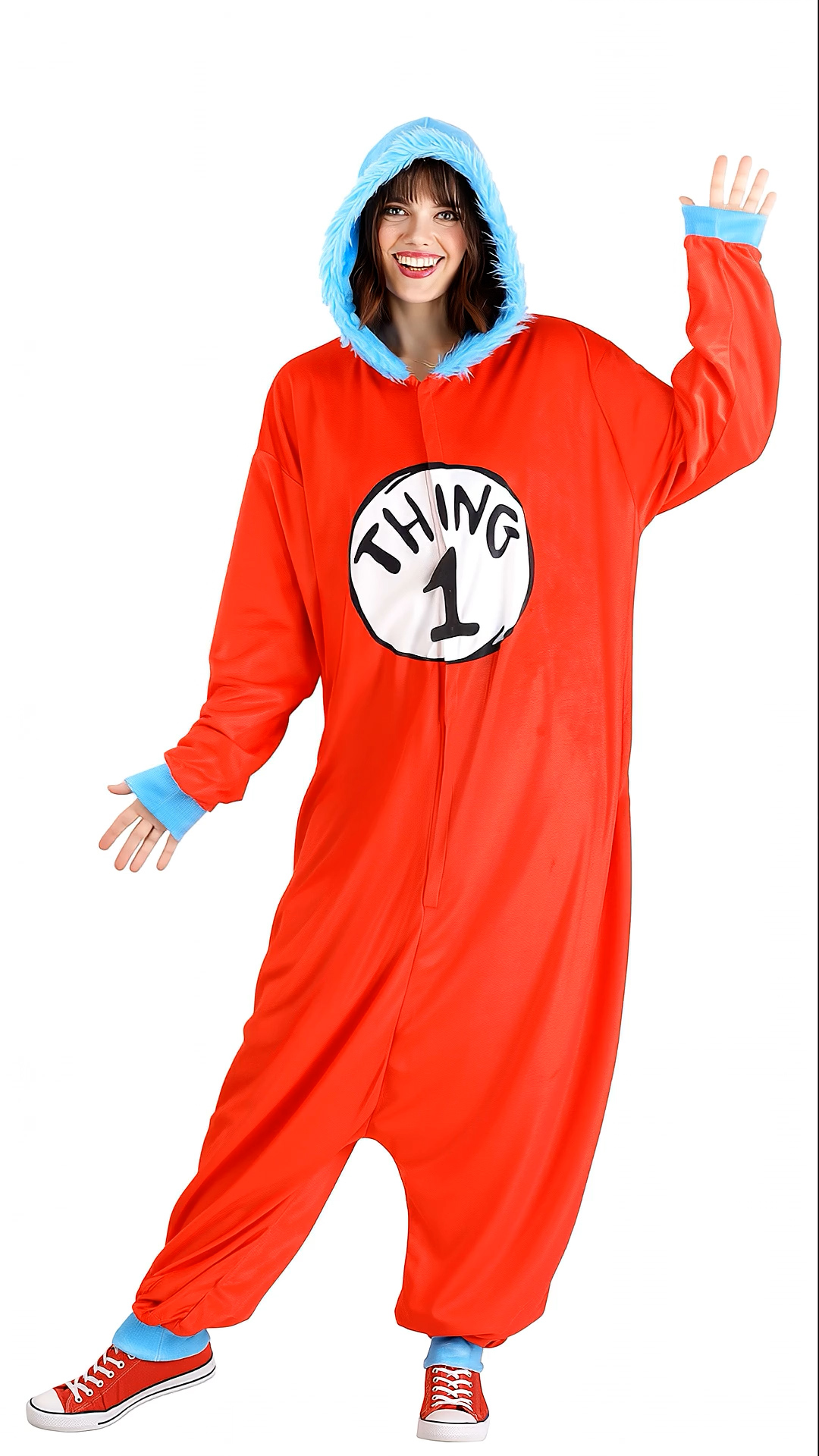 Dr. Seuss Thing 1 & 2 Costume Onesie for Adults | Dr. Seuss Costumes | Adult | Adult | S/M | Blue/Red/White | FUN Costumes Dr. Seuss Thing 1 & 2 Costume Onesie for Adults | Dr. Seuss Costumes | Adult | Adult | S/M | Blue/Red/White | FUN Costumes