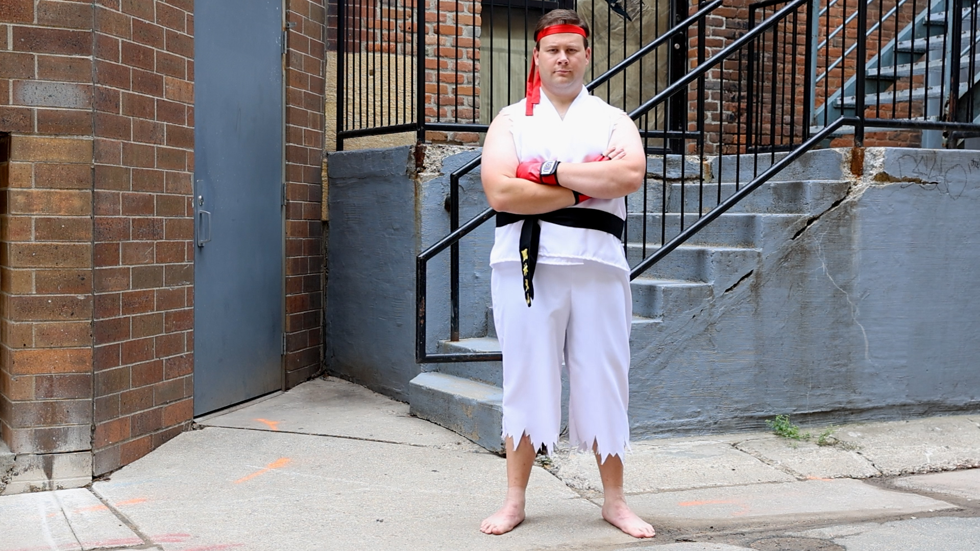  Plus Size Street Fighter Ryu Costume for Men 2X White :  Clothing, Shoes & Jewelry