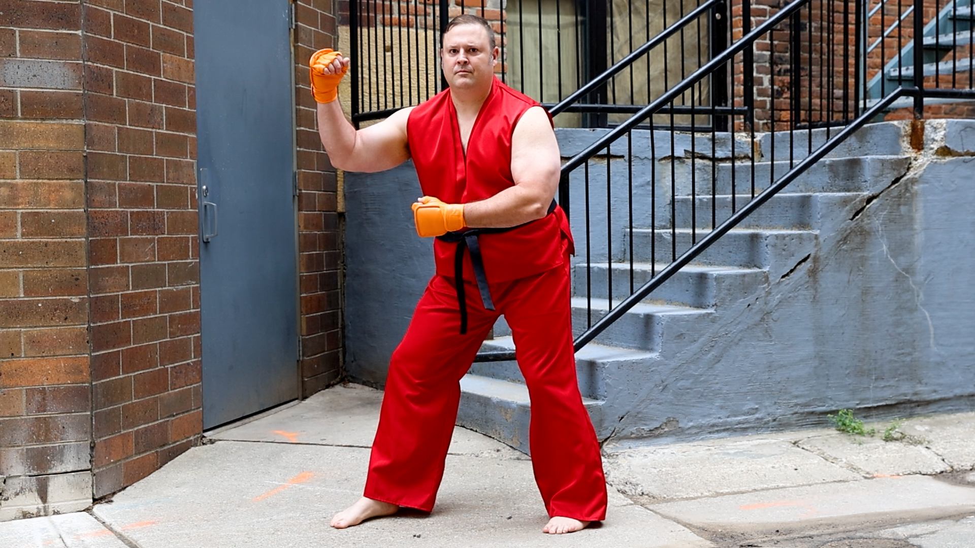 Plus Size Street Fighter Ken Costume for Men