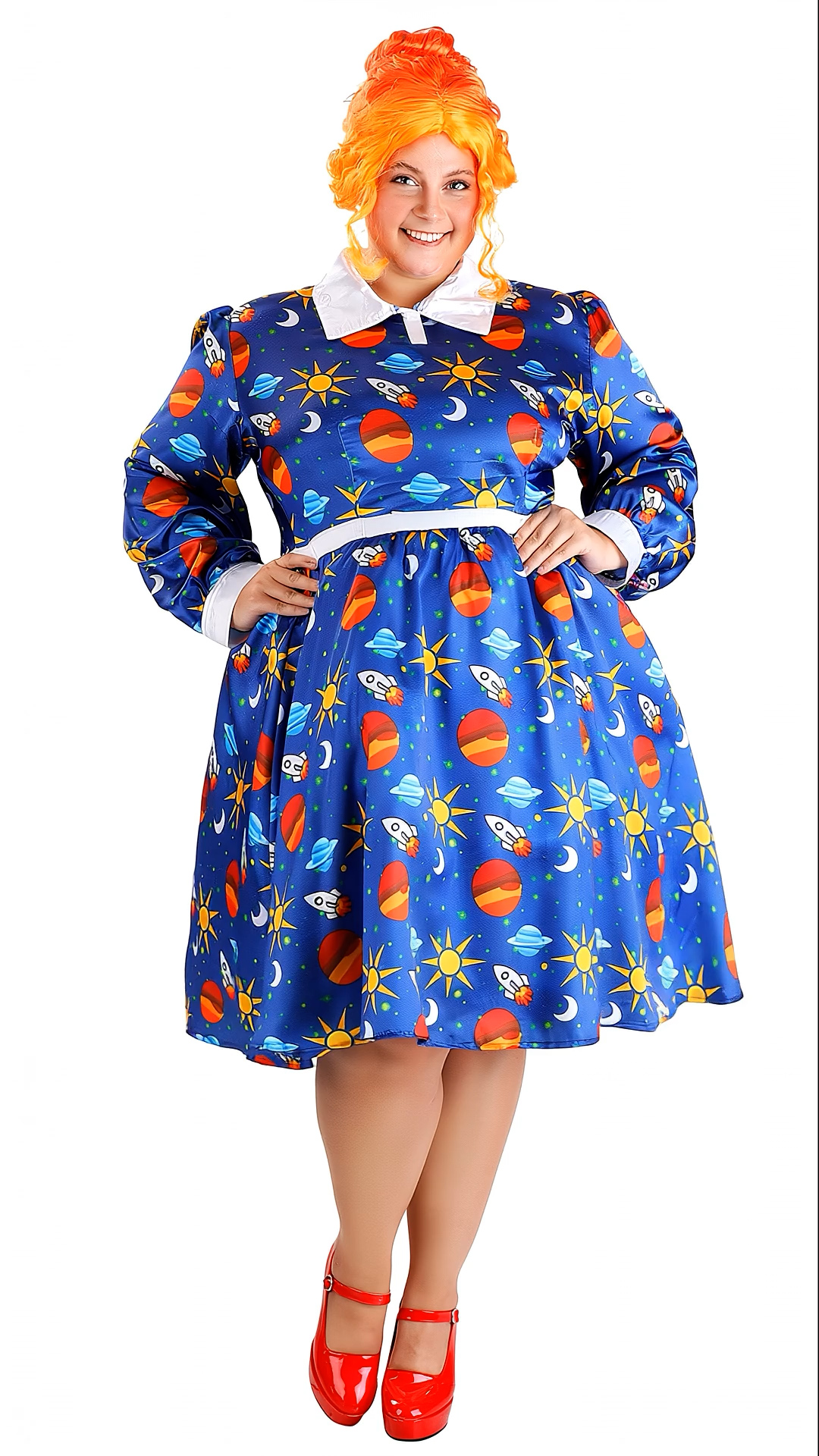 Women's Plus Size The Magic School Bus Miss Frizzle Costume | Plus Size Costumes | Adult | Womens | 7X | Blue/Orange/Red | FUN Costumes Women's Plus Size The Magic School Bus Miss Frizzle Costume | Plus Size Costumes | Adult | Womens | 7X | Blue/Orange/Red | FUN Costumes
