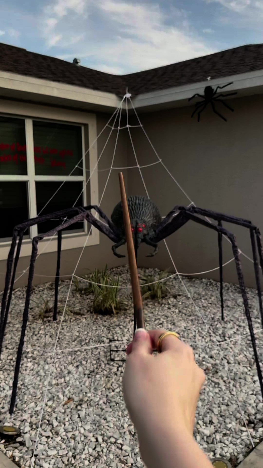 Bring creepy-crawly thrills home with this 8.8FT Leggs the Giant Spider Yard Halloween Decoration! This giant decoration will add the perfect realistic, spooky vibe to your Halloween displays.