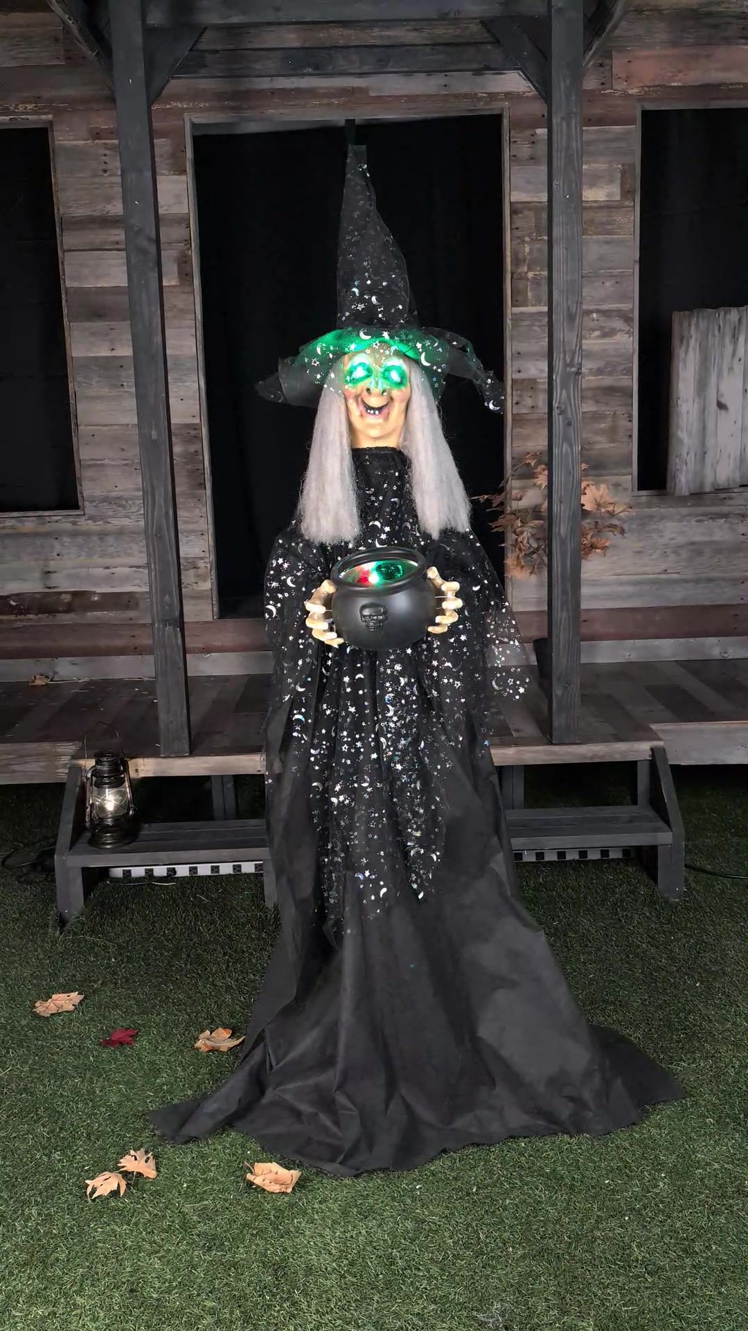 Brew up Halloween magic with Paisley the Potion-Maker Animated Witch Decoration. With glowing eyes, eerie motions, and bubbling incantations, she’s the perfect centerpiece for a wickedly fun haunted scene.