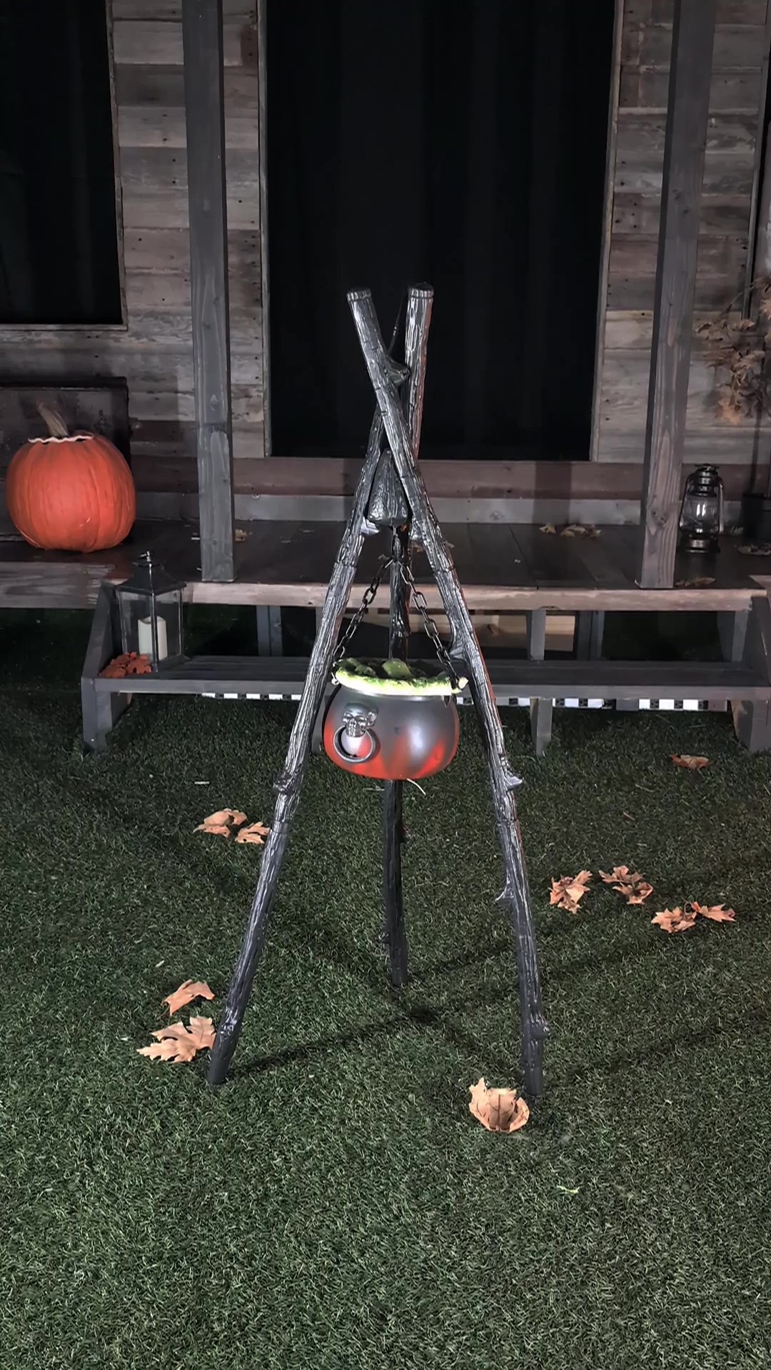 Add bubbling charm to your Halloween setup with the Boiling Up Trouble Witch Cauldron Decoration—perfect for witchy scenes and spooky displays.
