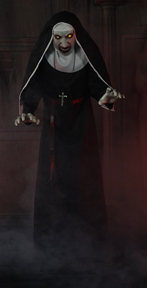 The Nun Animatronic is a truly terrifying addition to any horror display, featuring a sinister design that brings the chilling presence of Valak to life.