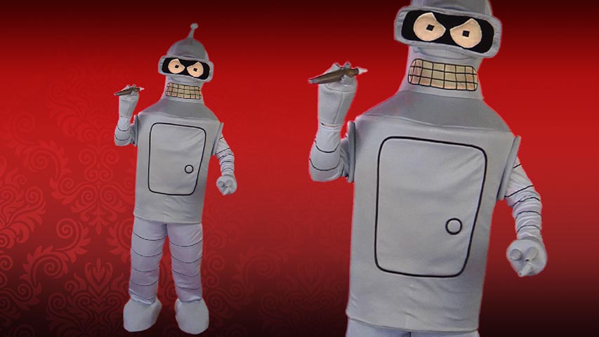 When you wear this Adult Bender Costume, you can swear, smoke cigars and do some heavy drinking all in the name of being faithful to the Futurama character. You may also have the sudden urge to steal Fry's blood.