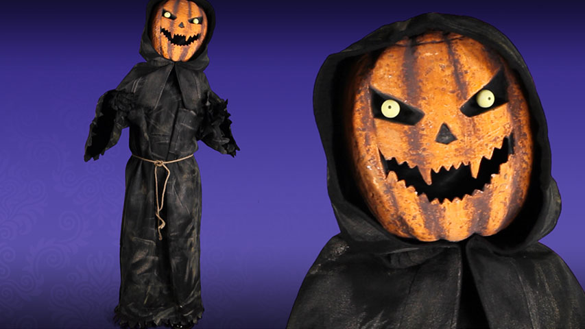 That pumpkin is up to wickedness! This Adult Bobble Eyes Pumpkin Costume is an eerie costume for adults to wear.