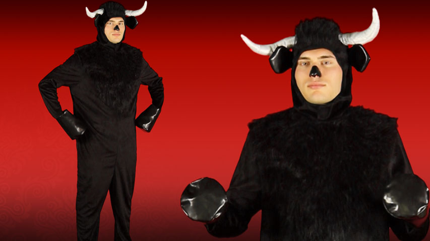 You might find yourself in a standoff with a Matador when you go in this Adult Bull Costume!