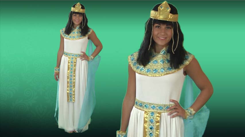 Be the Queen of the Nile in this Cleopatra costume for Halloween and you will be walking like an egyptian all night long.  Add a Cleopatra wig to complete the look.