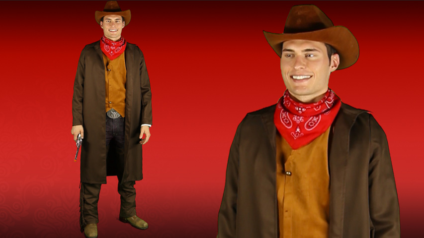 Adult Cowboy Costume Western Cowboy Costume Men Medium 