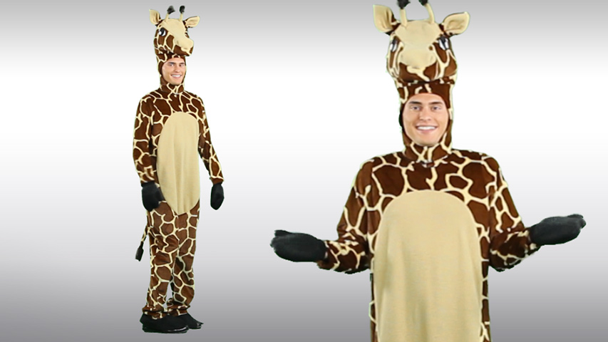 You'll be jumping with joy in this Adult Jolly Giraffe Costume. Get ready to bust out of the zoo, and have some fun this year with this awesome animal costume. Who said Giraffes can't be cool?