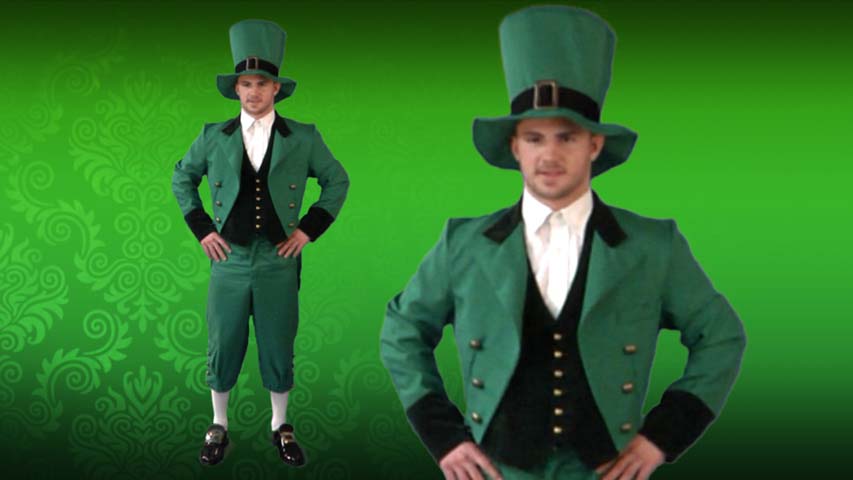 This adult mens Leprechaun costume will hopefully bring you the luck of the Irish this Halloween and will double as a costume for the following St. Patrick's Day.