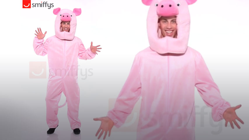 He's always ready to go H.A.M! This Adult Pig Costume is a funny farm animal costume for men and women.