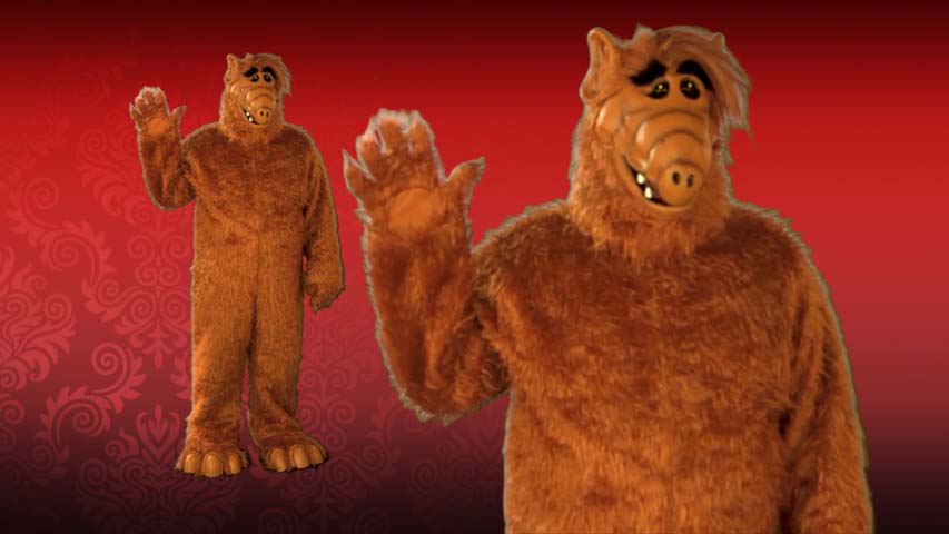 Get this Alf costume for adults and become your favorite tv character from the 80s. You can become the lovable alien life form that lived with the Tanner family with this exclusive costume!