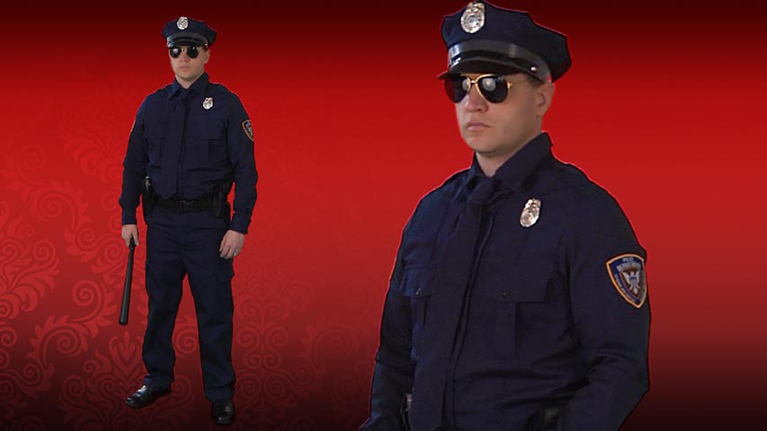 Surprise the party adorned in this authentic cop costume and you will surely fool your friends.  This replica costume comes complete with shirt, pants, tie, hat and badges. Add our police belt and you will be ready to patrol the town.