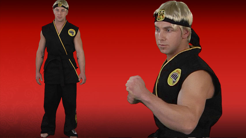 Sweep the leg! But only do it in our Authentic Karate Kid Cobra Kai Costume. Straight from the hit 1980s movie, there's no better version of the Cobra Kai costume anywhere else.