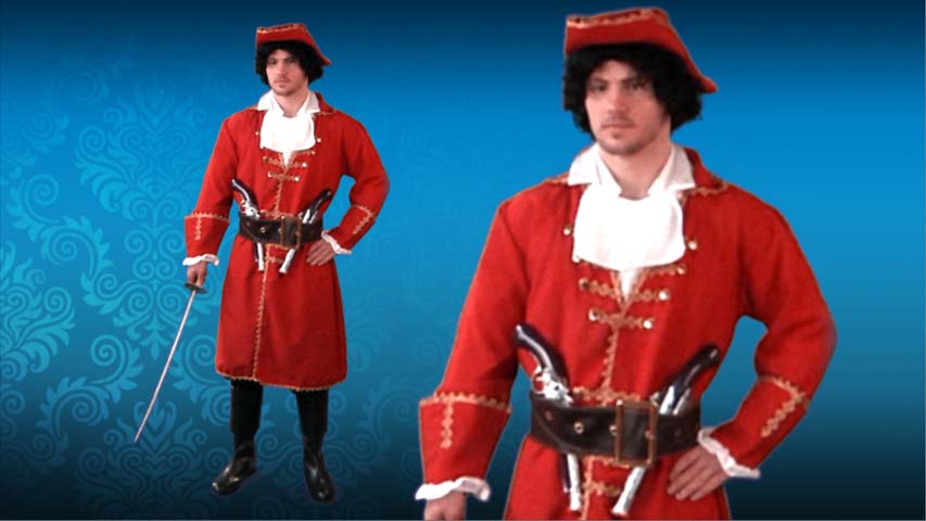 A Captain Morgan pirate costume will make you the talk of your Halloween party this year.  This pirate outfit also makes for a good Captain Hook costume.