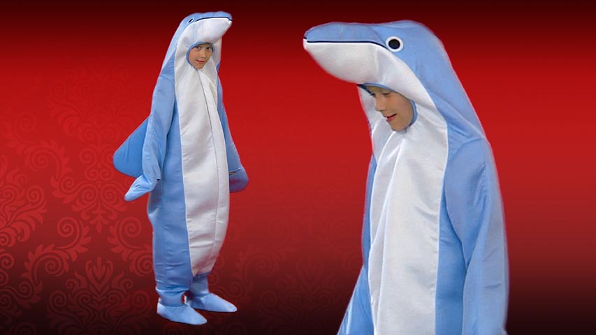 Your child will enjoy leaping through the waves in this dolphin costume for kids. This is an exclusive costume from Halloween Costumes.com