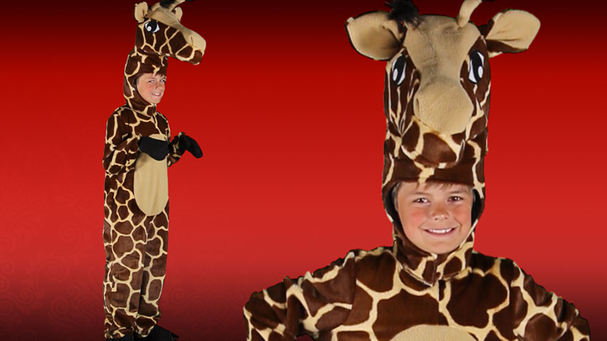 Your child will have a blast as an African Giraffe in this Child Jolly Giraffe Costume. Watch him forage for those really hard to get leaves or, you know, just look cute as a button!