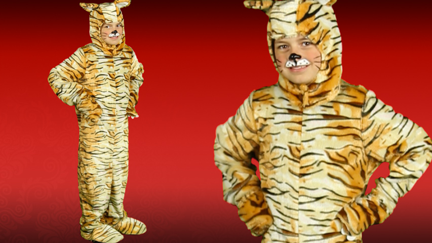 Your little one will be a fierce jungle predator in this Child Tiger Costume. Actually, they might just be cute and adorable. We're hoping for the latter anyways when you go to the costume party!