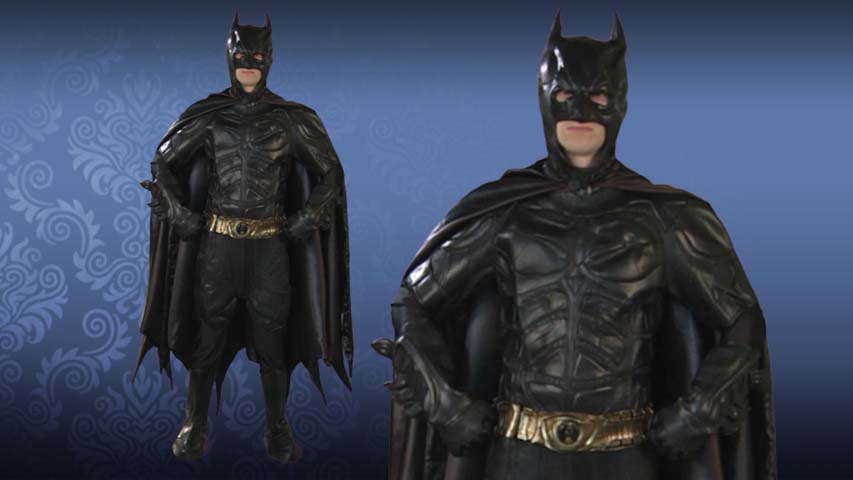 This authentic Dark Knight Batman costume is a must for die hard fans.  You'll be everyone's favorite caped crusader this Halloween and look like you came straight from Gotham City.
