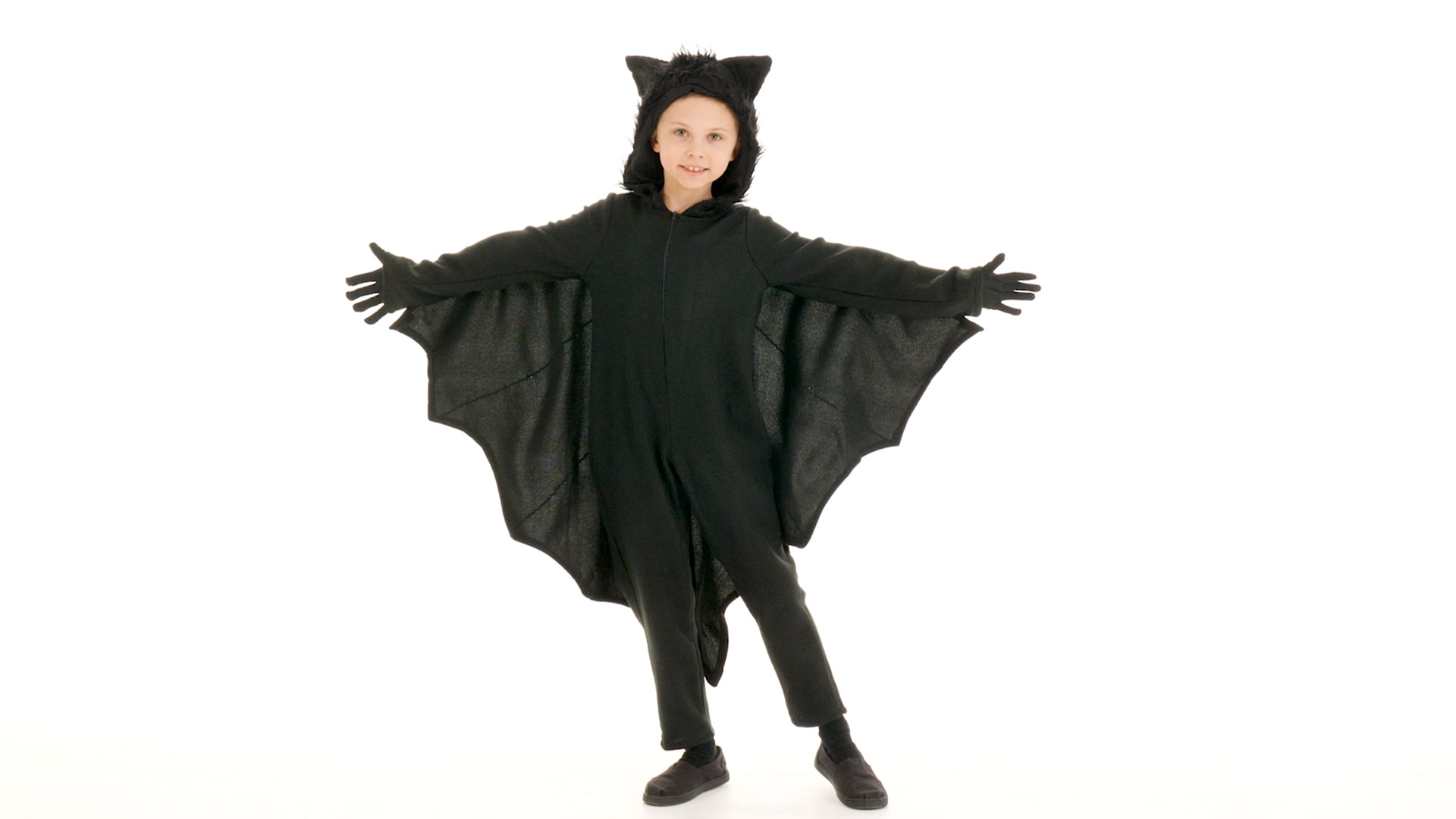 Look who just popped out of the darkness. This Child Fleece Bat Costume is perfect for young bat lovers.