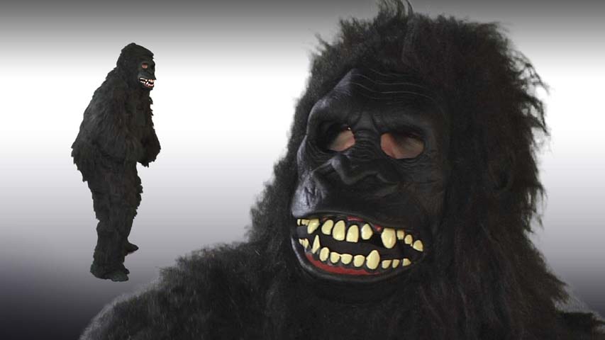 The Goin Ape Gorilla mask moves when you talk.  This ani-motion mask will add some realism to any gorilla costume and will definitely be a crowd pleaser.