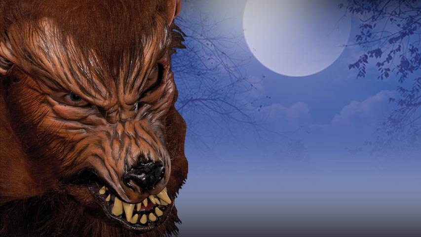 This deluxe werewolf mask will have you howling at the moon this Halloween.  The detailed mask has faux fur lining around the head and a moveable mouth for added realism.