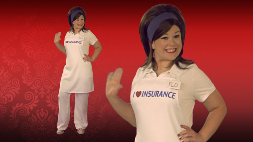 This unique Insurance Lady costume will be getting all the laughs on Halloween. The costume comes with apron and name tag.  Add our insurance girl wig to complete this look for Halloween.