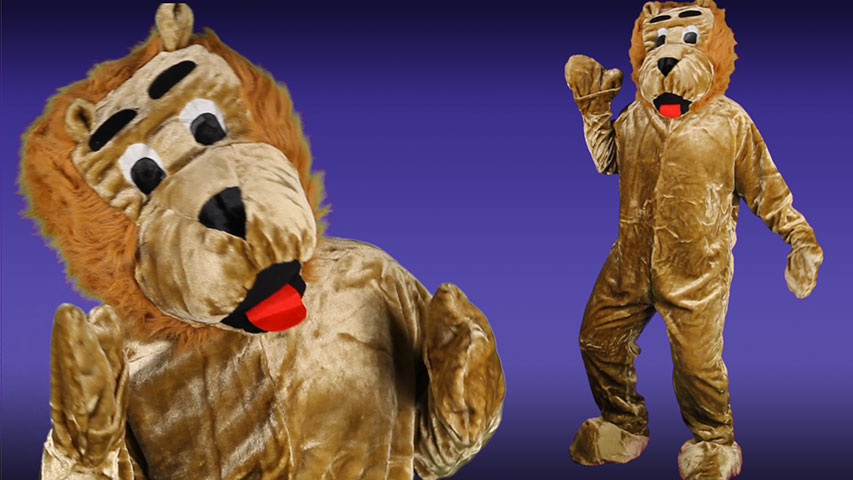 Go team, go! Your school team is sure to bring in that 'W' when you are cheering them on from the stands in this cool lion costume.