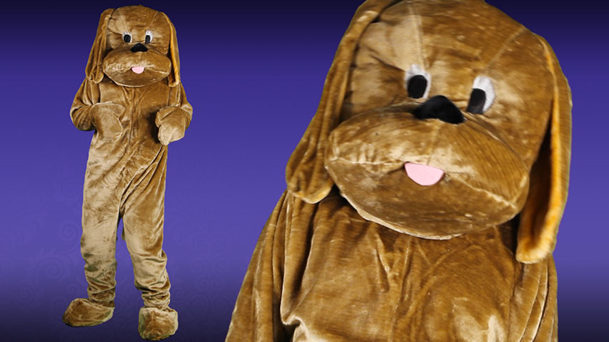 Cuddle up with this adorable pup. This cute mascot costume is ideal for sporting events!