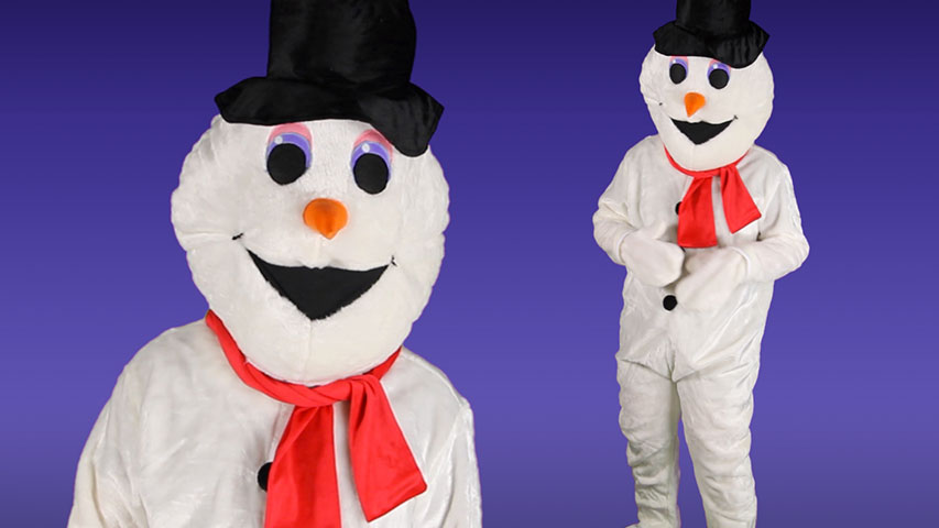 Thumppidy thump thump! Here comes the Mascot Snowman Costume!
