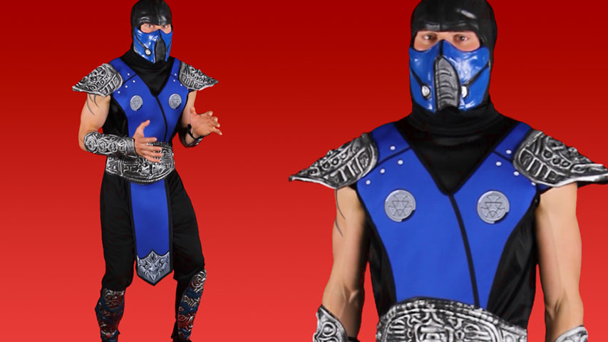 Freeze your oppponents with this Sub-Zero costume. You're going to have to be ready for the Mortal Kombat tournament, so suit up and prepare for battle!