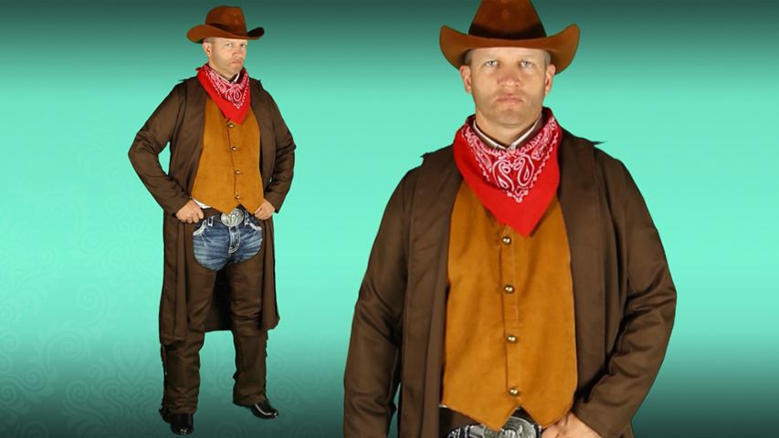 The West won't stand a chance when you mount up! Get ready to hit the trail with this Plus Size Rancher Cowboy Costume. You'll be the cowboy that everyone looks up to!