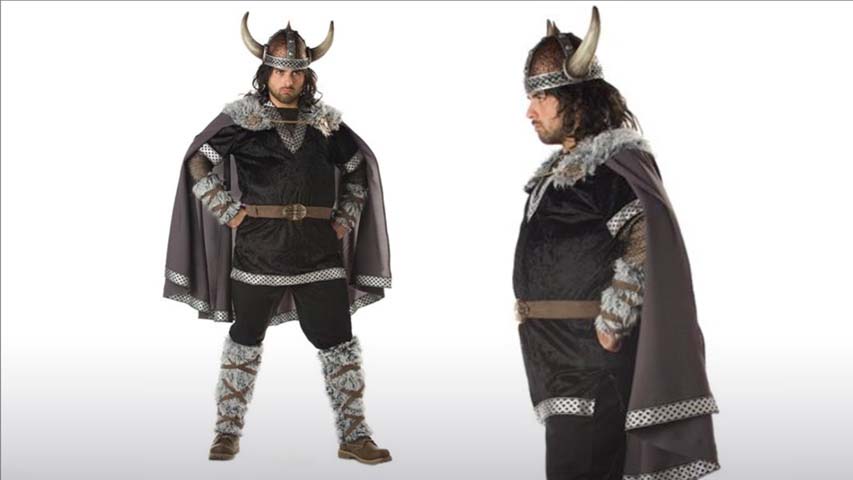 This plus size viking warrior is a great costume for Renaissance Faires.  Pair with a women's viking for a perfect couples costume for Halloween.
