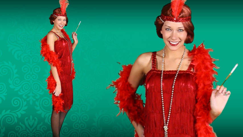 Make sure the speak is filled to the brim with hooch.. Miss Millie's on the way. We all know she likes to cut a rug! Go to town with this Miss Millie Red Flapper Costume!