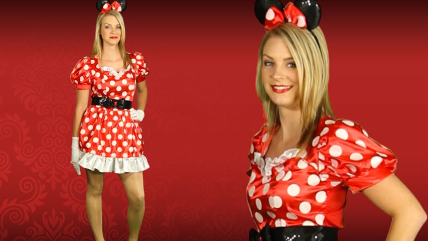 Be the disney cutie you've always wanted to be with this Red Minnie Classic Adult Costume! You'll be mouse-a-riffic!