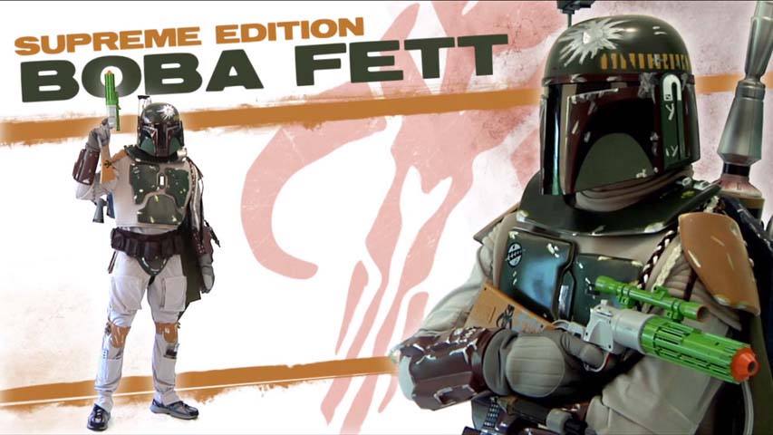 This Supreme Edition Boba Fett costume comes loaded with all the pieces to become your favorite Star Wars character. This Star Wars replica costume is officially licensed and includes the helmet and jetpack.