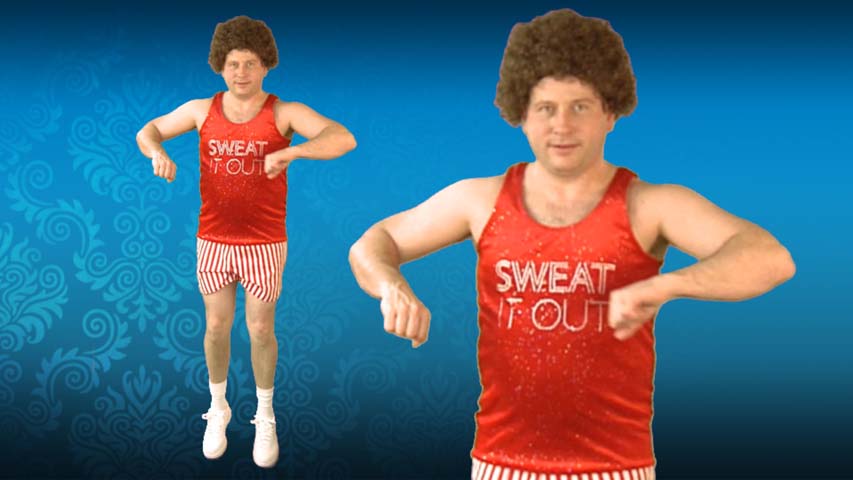 People will believe you are Richard Simmons in this funny workout video star costume.  A unique look that will surly get some laughs. Shirt, shorts, and wig are all included.